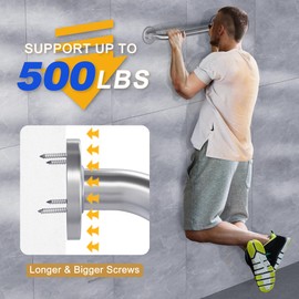 AmazerBath Shower Grab Bars for Seniors Anti Slip, Bath Safety Grab Bar for Needy, Stainless Steel Bathroom Safety Grab Bars, Thickened Bar Bigger Base Holds 500LBS, 16" L x 1.25" D, Brushed Nickel