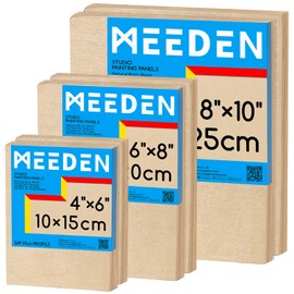 MEEDEN Unfinished Wood Canvas Kit: 3/4" Deep 4x6 6x8 8x10 Wooden Canvas Panel - 6 Pcs of Cradled Wood Art Boards for Pouring Art, Crafts, Painting
