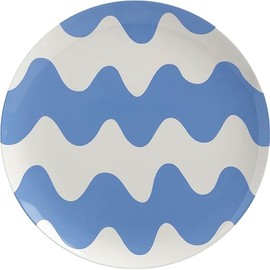 MARIMEKKO Lokki Salad Plate (Sky Blue) — Refine Your Kitchen Décor with Our White & Blue Dinnerware — 8.5” Designer Plate for Salad — Perfect Outdoor Melamine Dinnerware