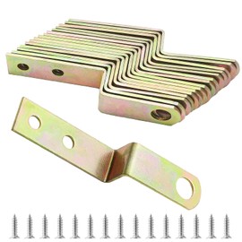 Bivethoi 15pcs Metal Z Angle Bracket 1/2 Inch / 12mm Picture Frame Brace with Screws, Corner Mounting Shelf Bracket, Furniture Brace Accessories