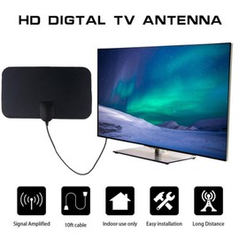 TV Aerial Newest,Digital TV Indoor Antenna,Indoor Miles Digital TV Antenna,Mini Thin 4K HDTV Aerial,Portable Indoor/Outdoor TV Aerial,Mini Digital TV Antenna,Signal Amplifier Antenna