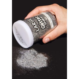 Baker Ross Jumbo Gold and Silver Glitter Shakers for Kids Arts and Crafts — Large Glitter Containers Ideal for Crafting in Classrooms, Schools, and Preschools (Pack of 2),100g