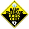 Baby on Board Sign Back Off Baby Feet, Baby On
