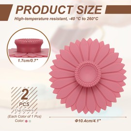 uxcell Silicone Cup Cover, 4.1 Inch Mug Cover Silicone Lids for Cups Glass Cups Drinks Mug (Pack of 2, Light Green, Purple)