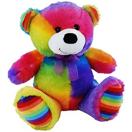 Elka Australia Jelly Teddy Bear Soft Plush Toy, Rainbow, 30 Centimeters