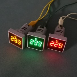 Gebildet 22 mm AC 60V-500V Voltmeter Monitor, Voltage Display Digital LED Display Voltmeter, 110V/220V/380V Voltage Tester Signal Display Light Board (Red/Yellow/Green)