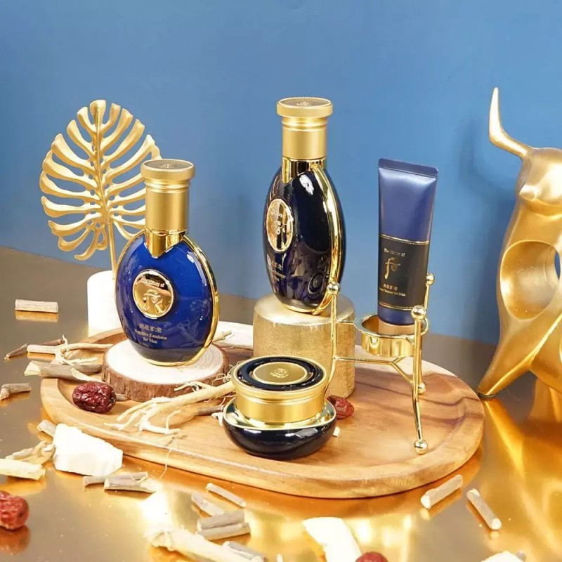 Gungjungbibang 부드럽게 윤기있게 궁중비방 남성 스킨1+로션1+크림1 Soft and Glossy Royal