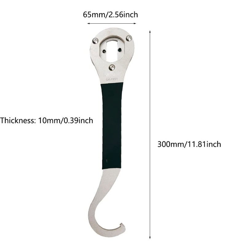 Bicycle Bottom Bracket Wrench, Bicycle Lock Ring Remover, Tail Hook,