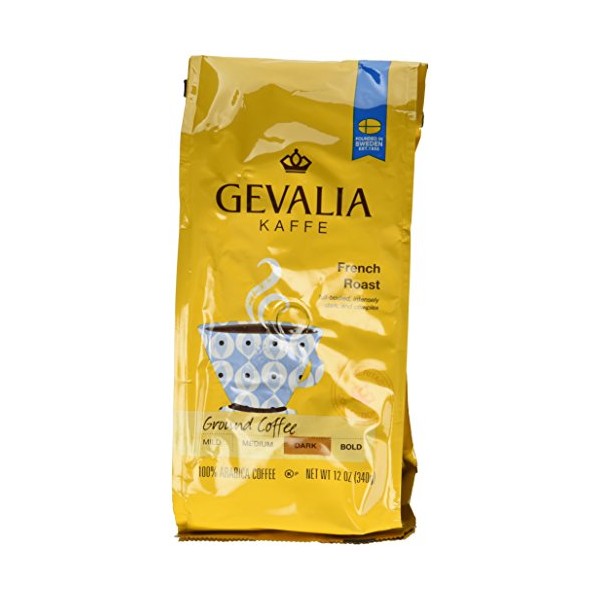 Gevalia, Kaffe, Ground Coffee, French Roast, 12oz Bag