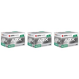 AgfaPhoto APX 400 Schwarz & 35 mm 36exp Folie Weiß , 3 Stück