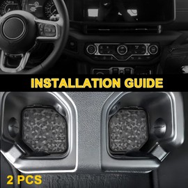 BESTAOO - 2 posavasos traseros para portavasos de coche, accesorios interiores, almohadillas para orejas compatibles con Wrangler Gladiator JT 2018-2023
