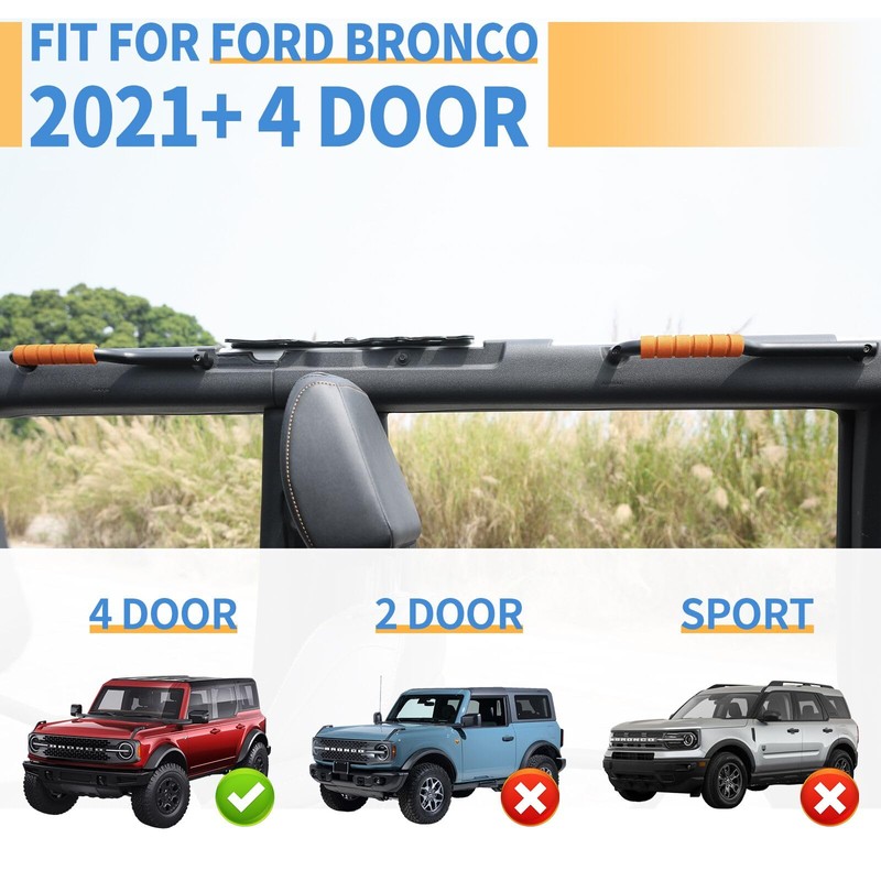 ROADER Bronco Front & Rear Roll Bar Grab Handles for