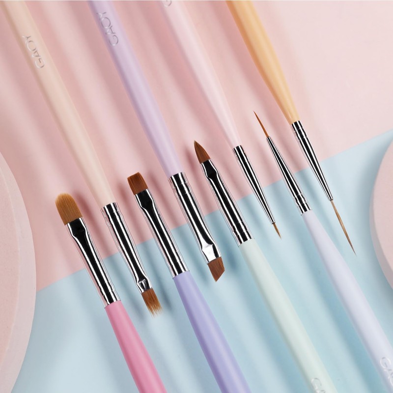 GAOY Nail Brush Set, Nail Brush Set, 8 Piece Set,