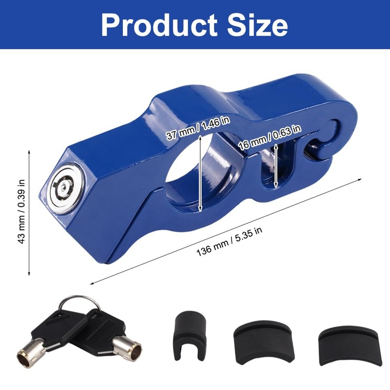 Robust Motorcycle Lock, Aluminium Alloy Brake Disc Lock Motorcycle Adjustable