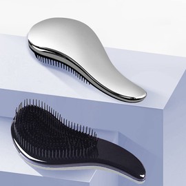 Detangler Brush & Detangling Hair Brush, Professional Detangling Brush, Against Hair Breakage, Hair Loss and Sensitive Hair Care, Silver