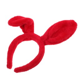 COLLBATH Easter Headband Red Plush Ears Headband for Women Girls Bunny Ears Hair Band Comfortable Fit