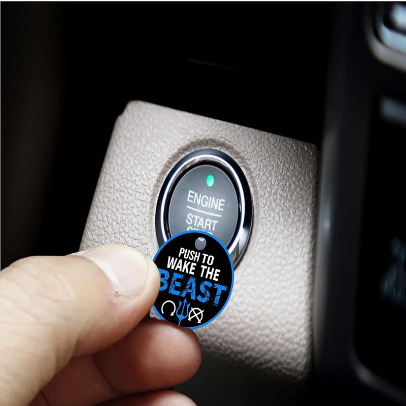 TOOLEPIC Blue Engine Start Button Cover for Ford F-150, Raptor,