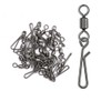 Laxygo 30pcs Fishing Swivel with Hanging Snap Stainless Steel Rolling