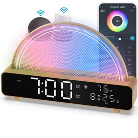 Love Lamp Wi-Fi Touch Lamp LED Light with Color Library,White Noise Smart Lamp,Sunrise Alarm Gentle Wake Up,App Control,Compatible with Alexa Google Home,for Long Distance Interaction,Friendship