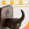 Tapeera 1 Pack Dog Tail Shaped Leash Holder Cast Iron