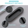 gifsin Sliding Pocket Door Hidden Handle, 304 Stainless Steel Pocket