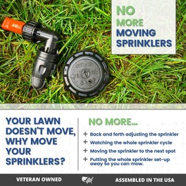 Quick-Snap In-Ground 5-Inch Pop-Up Adjustable Sprinkler with Quick Hose Connector, QSK-741