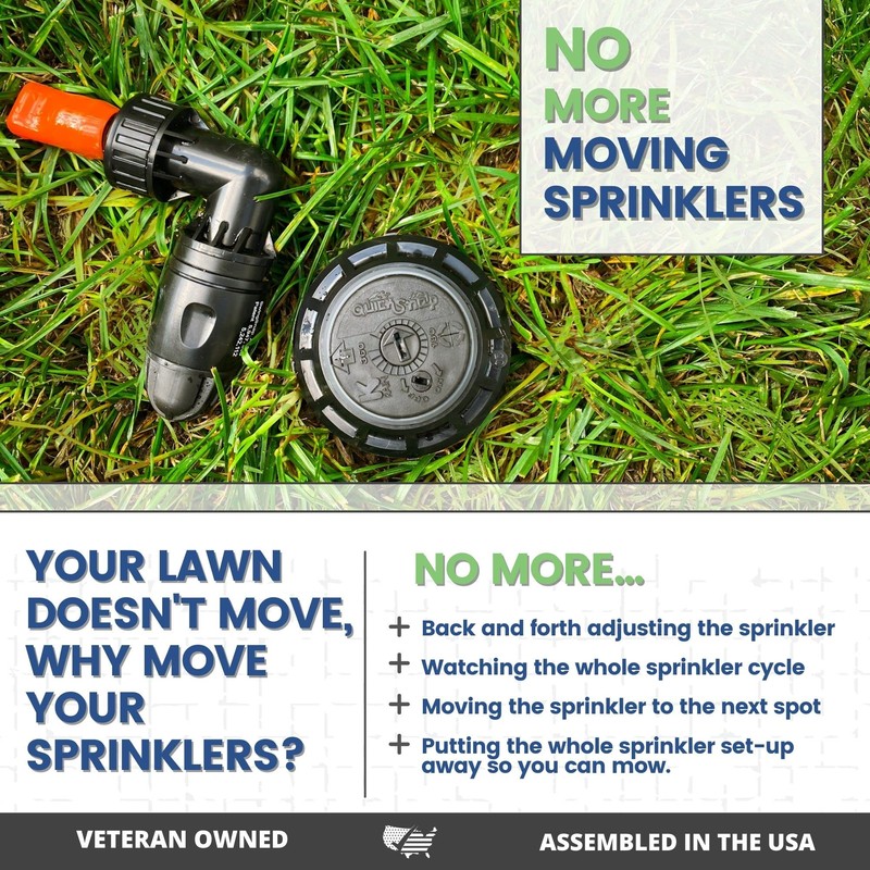 Quick-Snap In-Ground 5-Inch Pop-Up Adjustable Sprinkler with Quick Hose Connector,