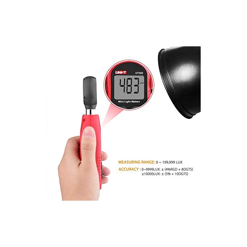 Digital Light Illuminance Meter, Lightmeter Tester, Lux/FC Unit with Backlight,Lux