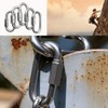 304 Stainless Steel D Shape Locking Carabiner Quick Link Chain