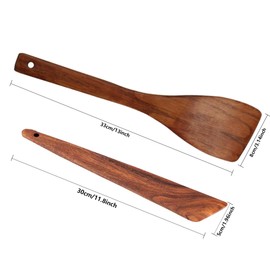 Wooden Spurtle Kitchen Flat Spatula for Cook Gift Giving Cooking Activities