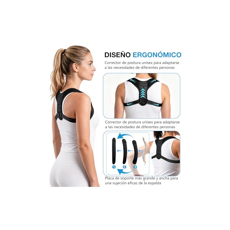 Faja Lumbar Unisex con Correas de Soporte, Transpirable y Ajustable