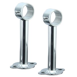 OUNONA Clothes Dryer, Indoor Rod Holder, Ceiling Hanging Clothesline, Stainless Steel, 2 Pieces, Adjustable Diameter, 1.3 inches (32 mm), Length 1.0 inches (25 cm), 1.1 inches (28 mm), Stainless Steel Hanging Bracket, Bracket Holder