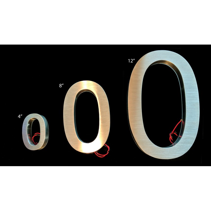 4 Inch House Numbers 6000k LED, Modern Address Signs for