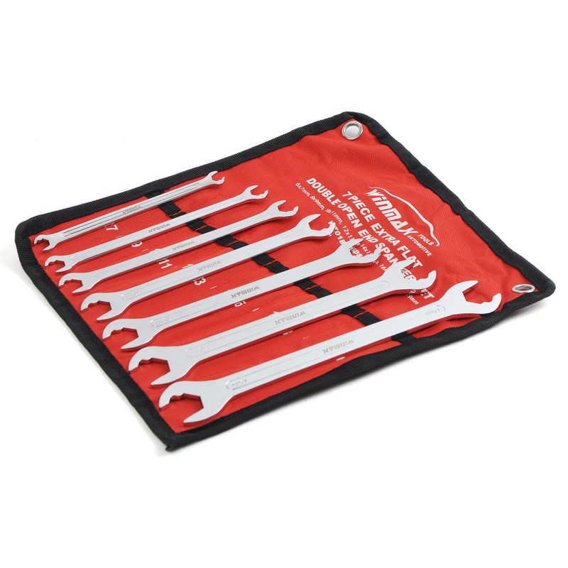 WINMAX TOOLS AUTOMOTIVE Open End Ratcheting Wrench Set, 7PCS Metric