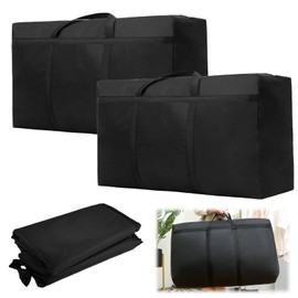 Pack of 2 160L Large Storage Bags, 420D Oxford Transport Bag, Storage for Duvets, Bedding Storage with Handle, Bedding Bag, for Moving Duvets, Clothes, Bedding