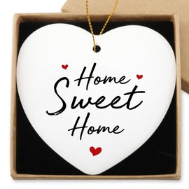 House Warming Gifts New Home, Home Sweet Home Ornament Best House Warming Gifts House Warming Gifts New Home Couple Home Gifts for Housewarming Christmas Tree Decoration Heart Ornament