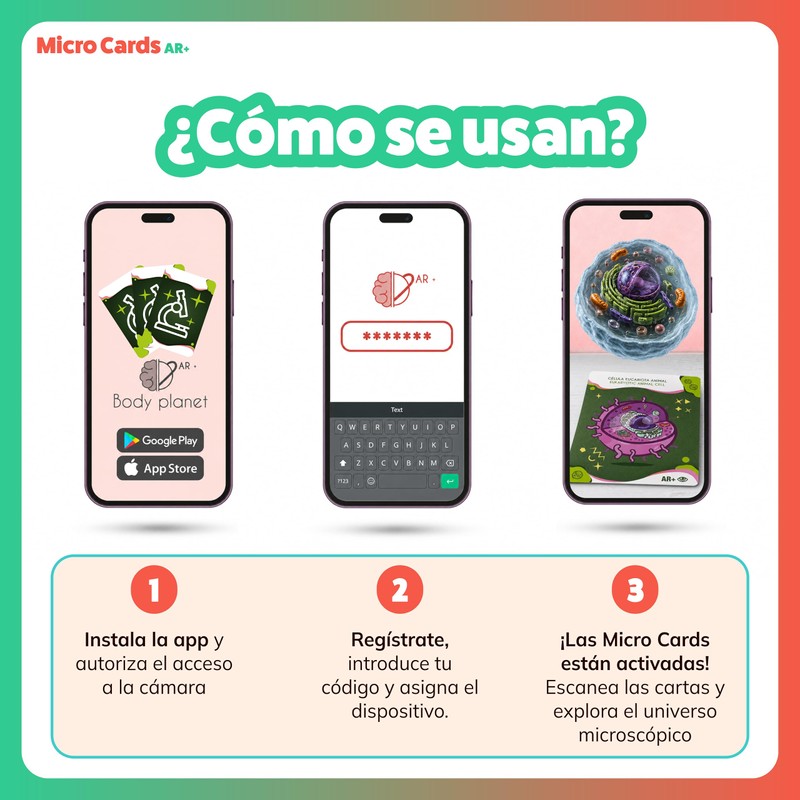 aAR+ Body Planet Micro Cards - Flash Cards Microorganisms with