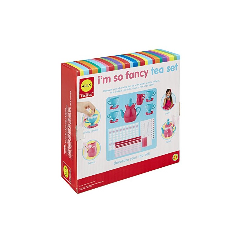 Alex Pretend I'm So Fancy Kids Tea Set, 33 Piece