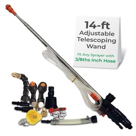 My4Sons Adjustable Telescoping Wand Compatible with Any Backpack Sprayer with 3/8" Hose - Pressure Washer Extension Wand - Pump Spray Attachment - Power Washer Parts and Accessories for High Cleaning