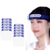 Wish World Face Shield Mask Shield Band Type, Transparent, 50 Pieces, Pack of 1 / 위시월드 안면보호구 마스크쉴드 페이스쉴드 밴드형, 투명, 50개, 1매입