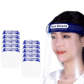 Wish World Face Shield Mask Shield Band Type, Transparent, 50 Pieces, Pack of 1 / 위시월드 안면보호구 마스크쉴드 페이스쉴드 밴드형, 투명, 50개, 1매입