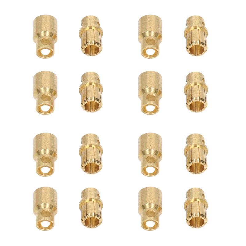 30 Sets Connector Plug 8.0 Gold Plated Brass High Accuracy