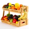 Briwooody 2 Tier Fruit Basket for Kitchen Counter Fruit Storage