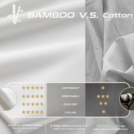 Men's Cooling Workout Shirts Bamboo Viscose Anti Odor Moisture Wicking Athletic Short Sleeve Lightweight Loose Gym Tee White