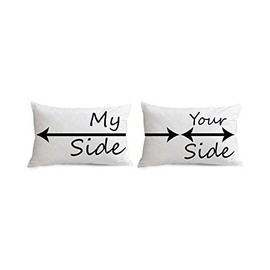 The Purple Tree Couple Pillow Cover (2 Pieces) - White