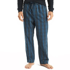 Nautica Sustainably Crafted Plaid Poplin Sleep Pant, Ensign Blue, Large