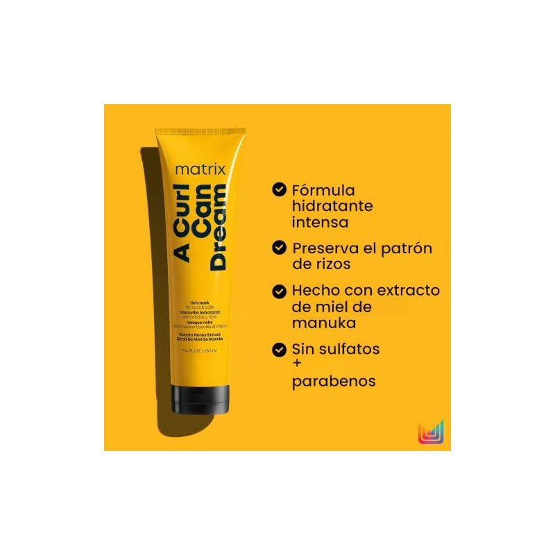 Mascarilla A Curl Can Dream de Matrix 280ml Mascarilla sin