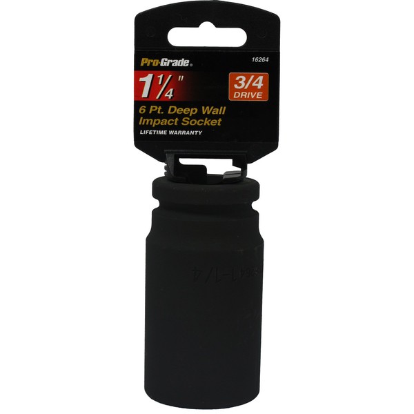 Pro-Grade 16264 3/4-Inch Drive 6 Point Deep Wall 1 1/4-Inch