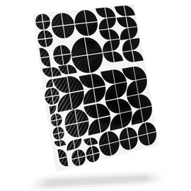 BLACKSHELL Set of 74 Emblem Stickers - For All Emblems On The Car