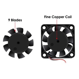 2-Pack 40mm x 10mm DC 12V Brushless Cooling Fan, 4010 Smart Fan for Computer case 3D Printer Humidifier and Other Small Appliances Series Repair Replacement